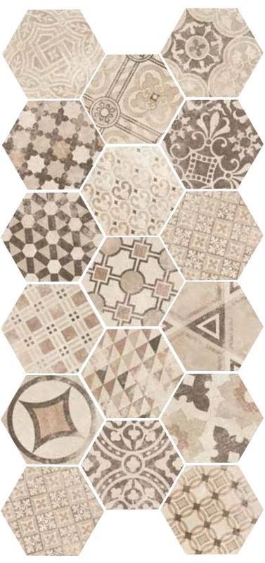 equipe hexatile cement garden sand 20x17,5 cm