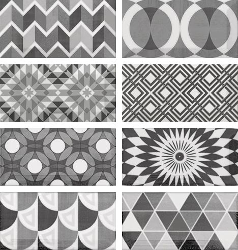 EQUIPE METRO PATCHWORK B&W 7,5X15 cm
