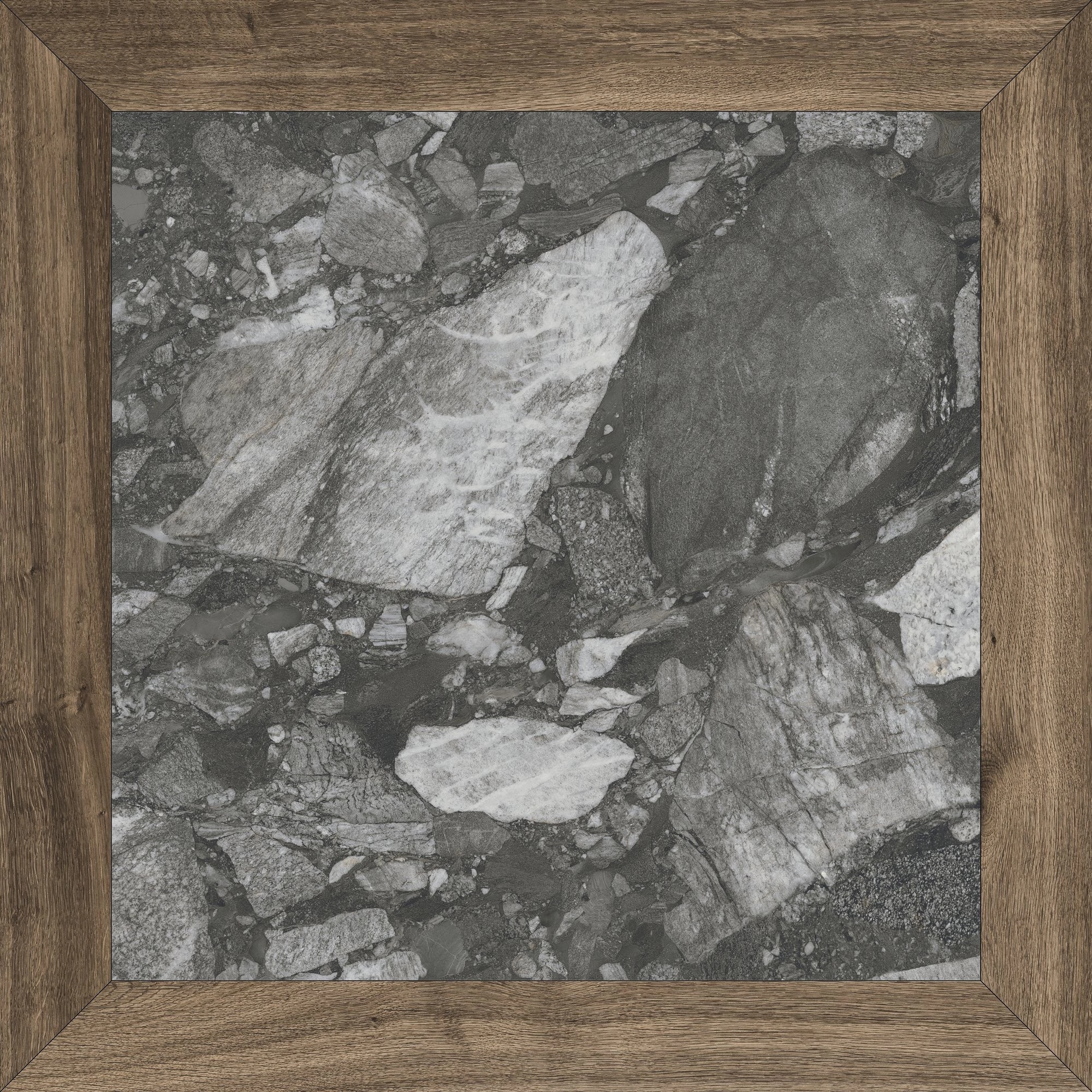 fanal heritage losanga stone black mate padlólap 90x90 cm