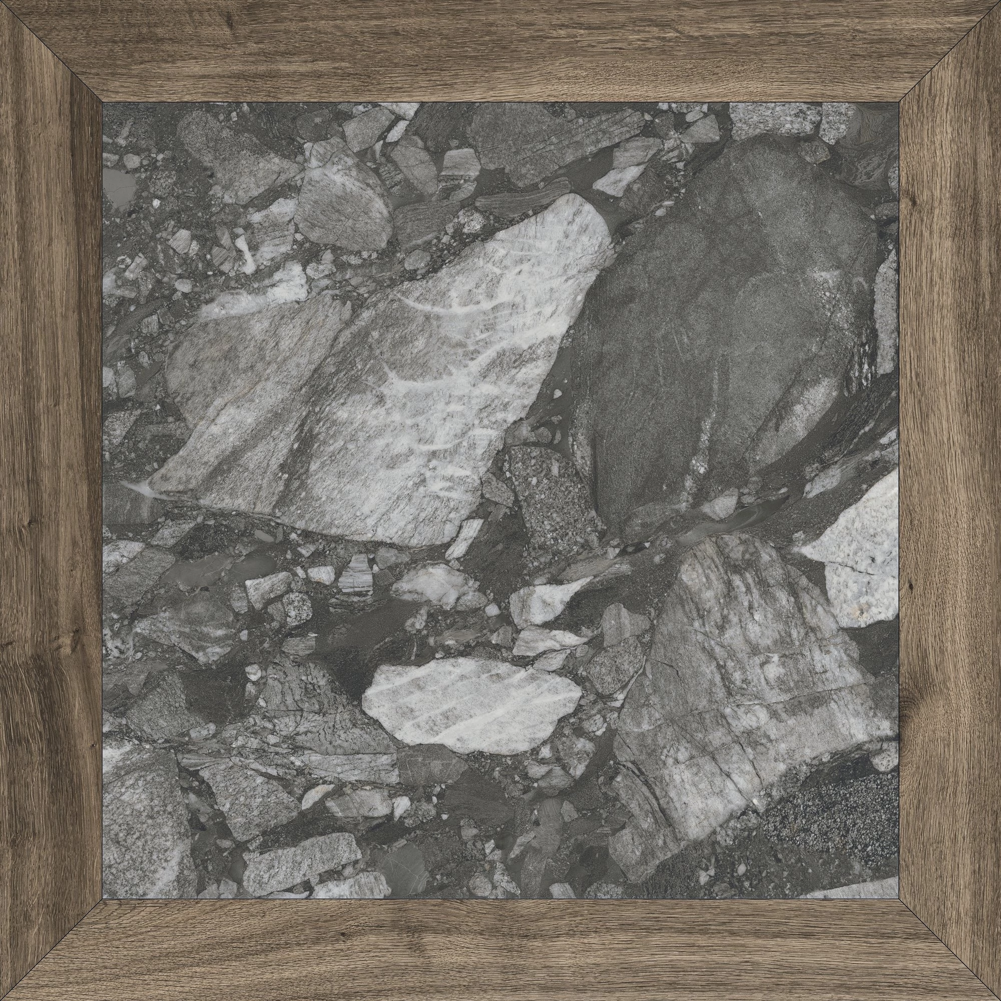 fanal heritage losanga stone black brillo padlólap 90x90 cm