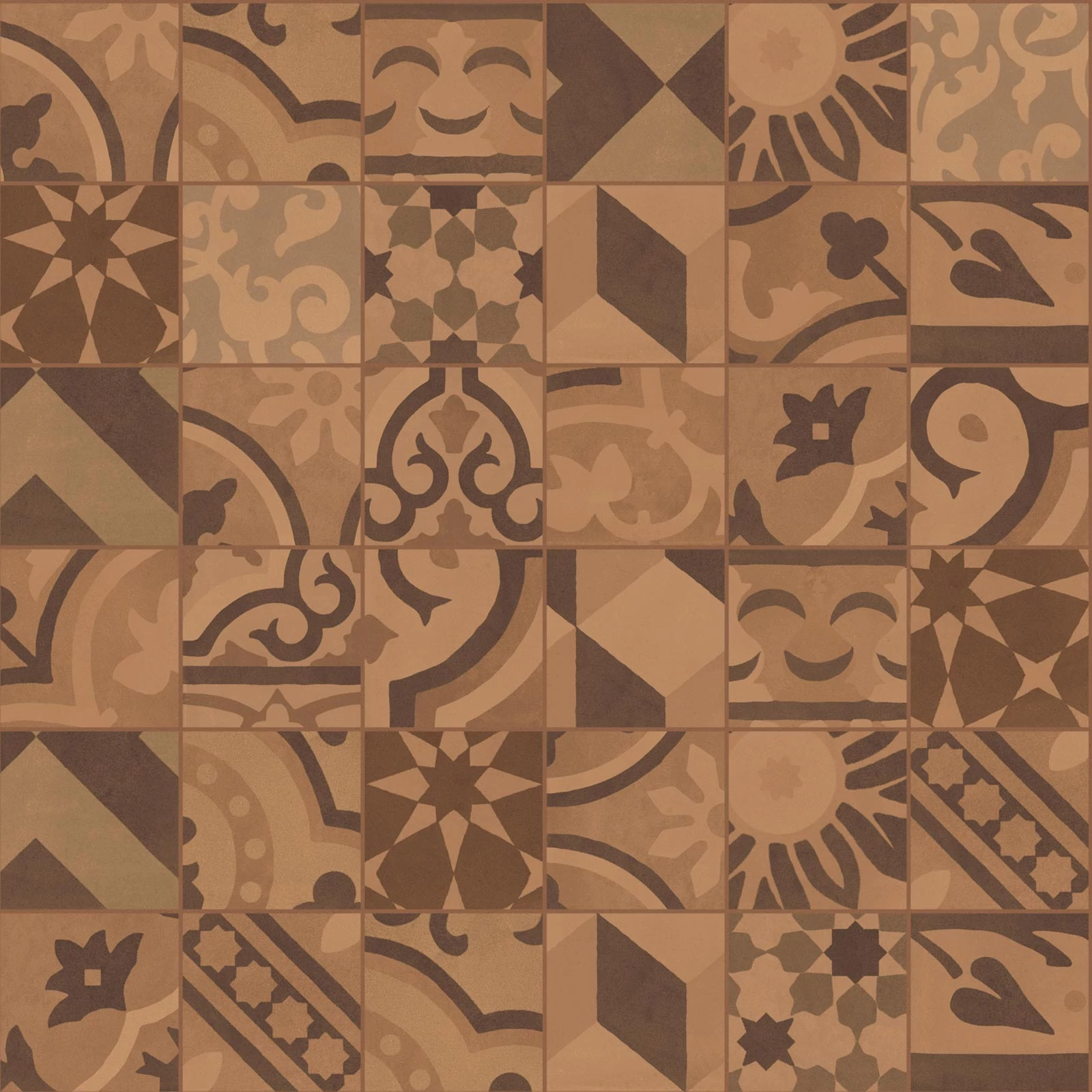marazzi d_segni blend decoro mix terra M61L 10x10 cm