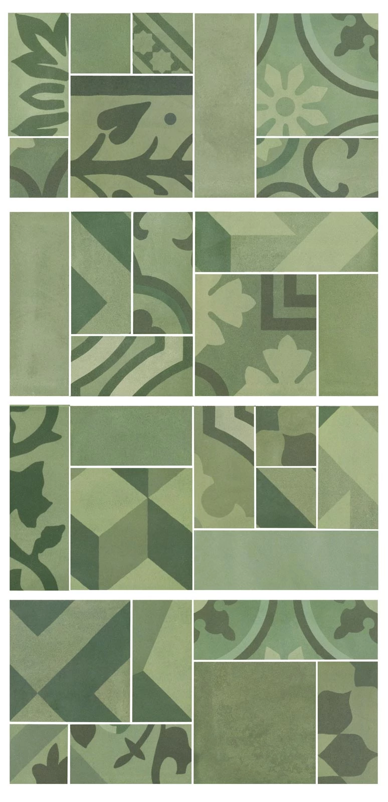 marazzi d_segni blend verde mosaico M8WN 19x38 cm