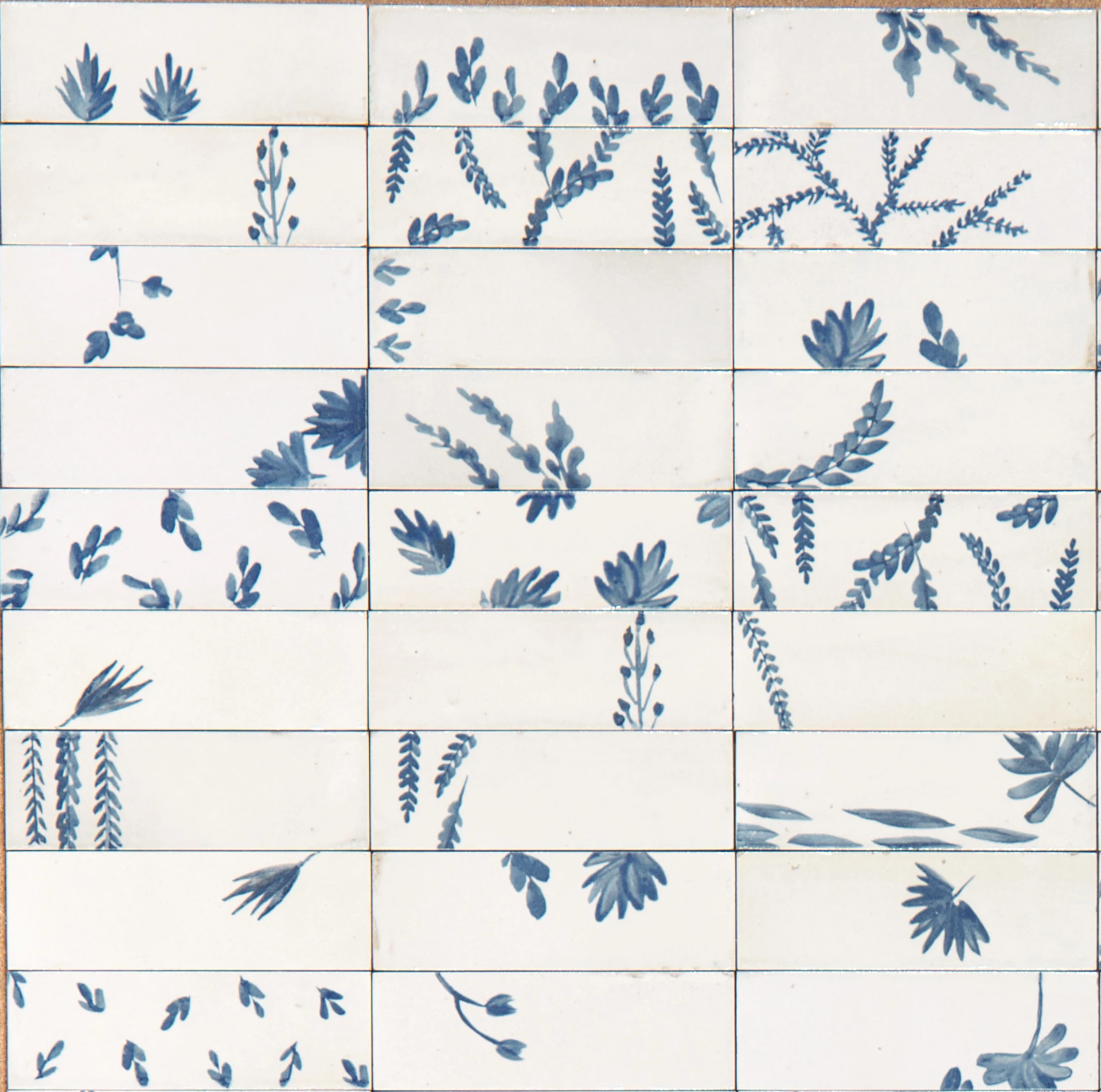 marazzi rice bianco decoro leaf csempe M96T 5x15 cm