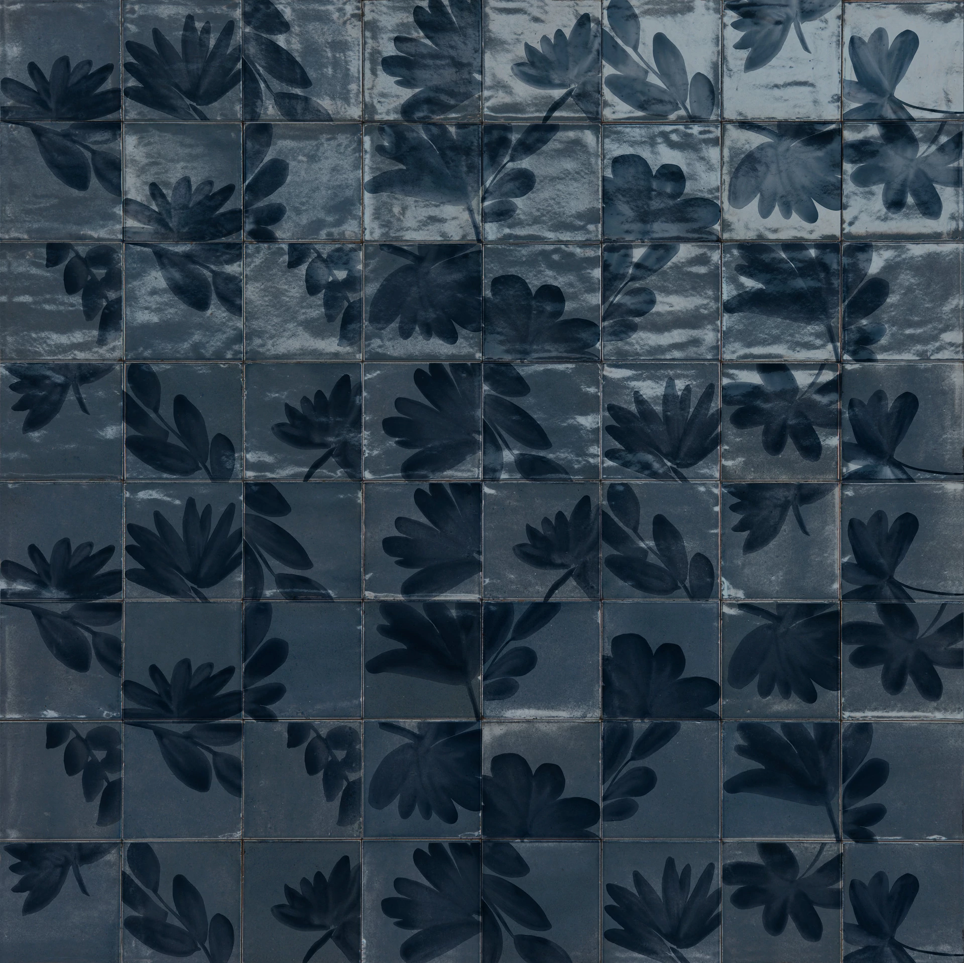 marazzi rice blu decoro blossom csempe M9J9 15x15 cm