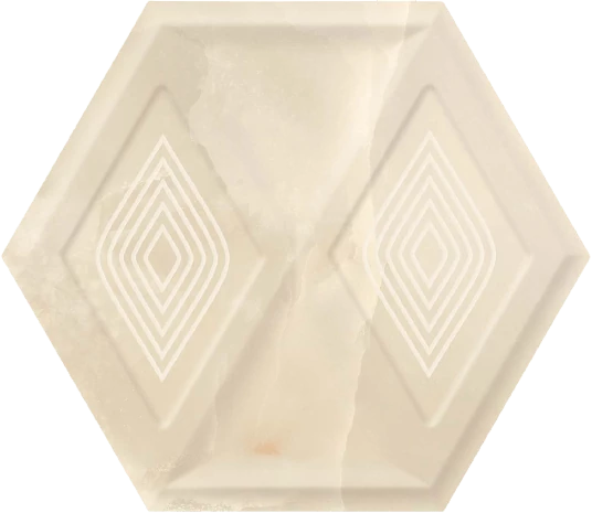 paradyz illusion beige heksagon struktura csempe 19,8x17,1 cm