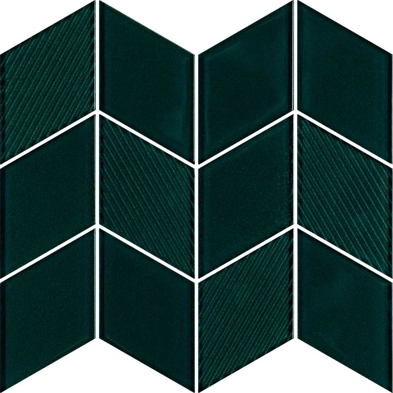 paradyz nightwish universal glass mozaik sky romb verde 20,5x23,8 cm