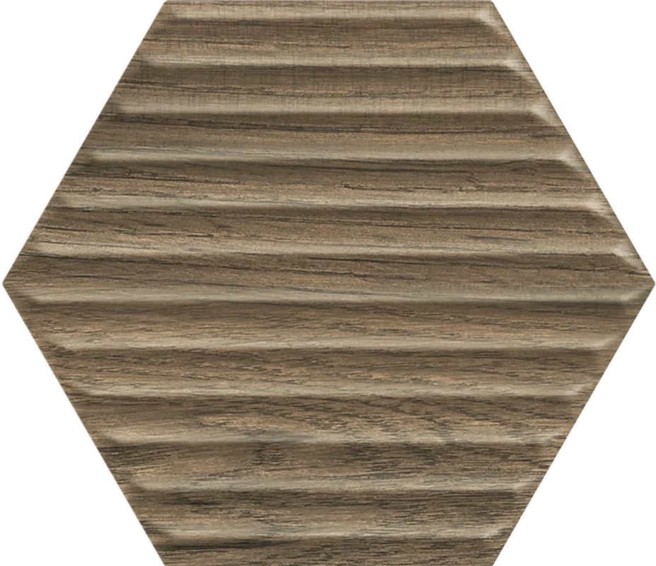 paradyz serene brown heksagon sturcture csempe 19,8x17,1 cm