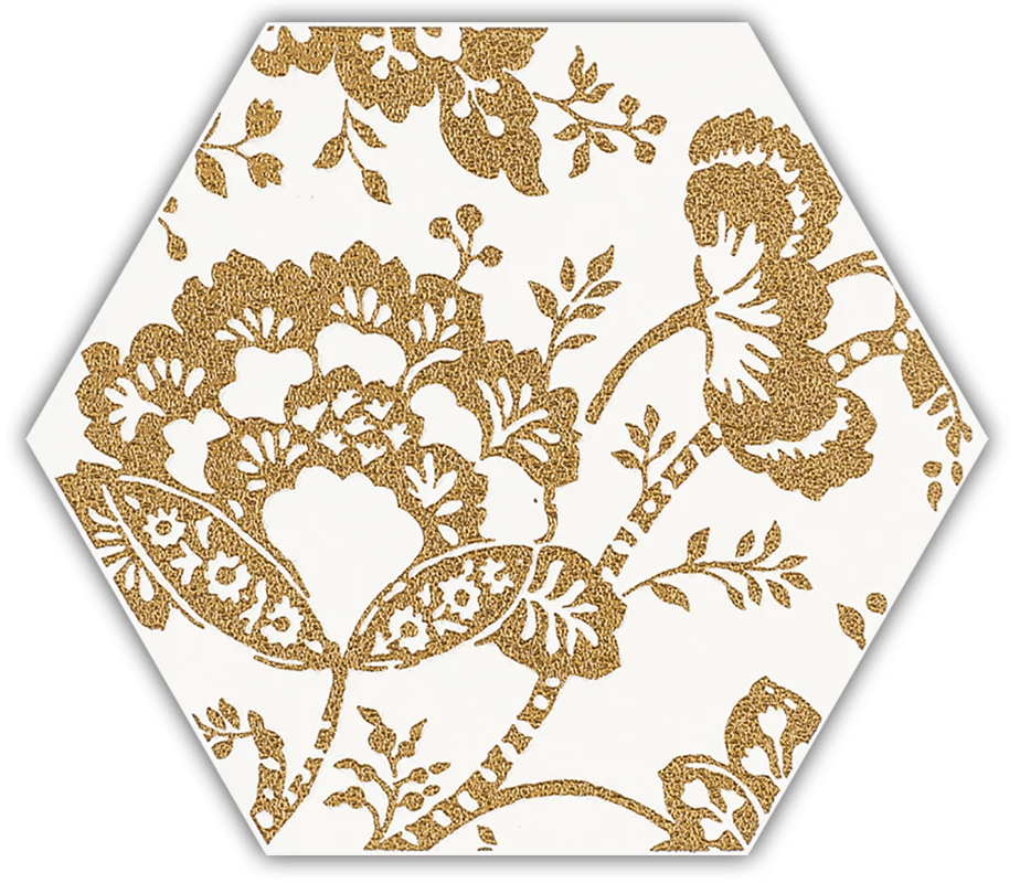 paradyz shiny lines gold hexagon inserto C 19,8x17,1 cm