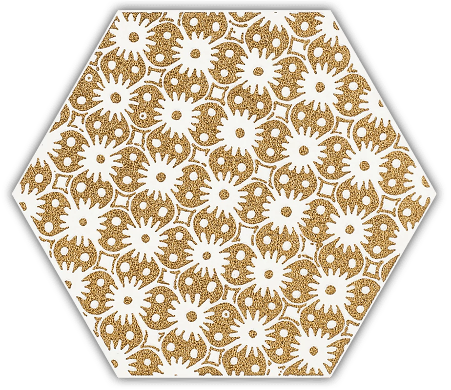 paradyz shiny lines gold hexagon inserto D 19,8x17,1 cm