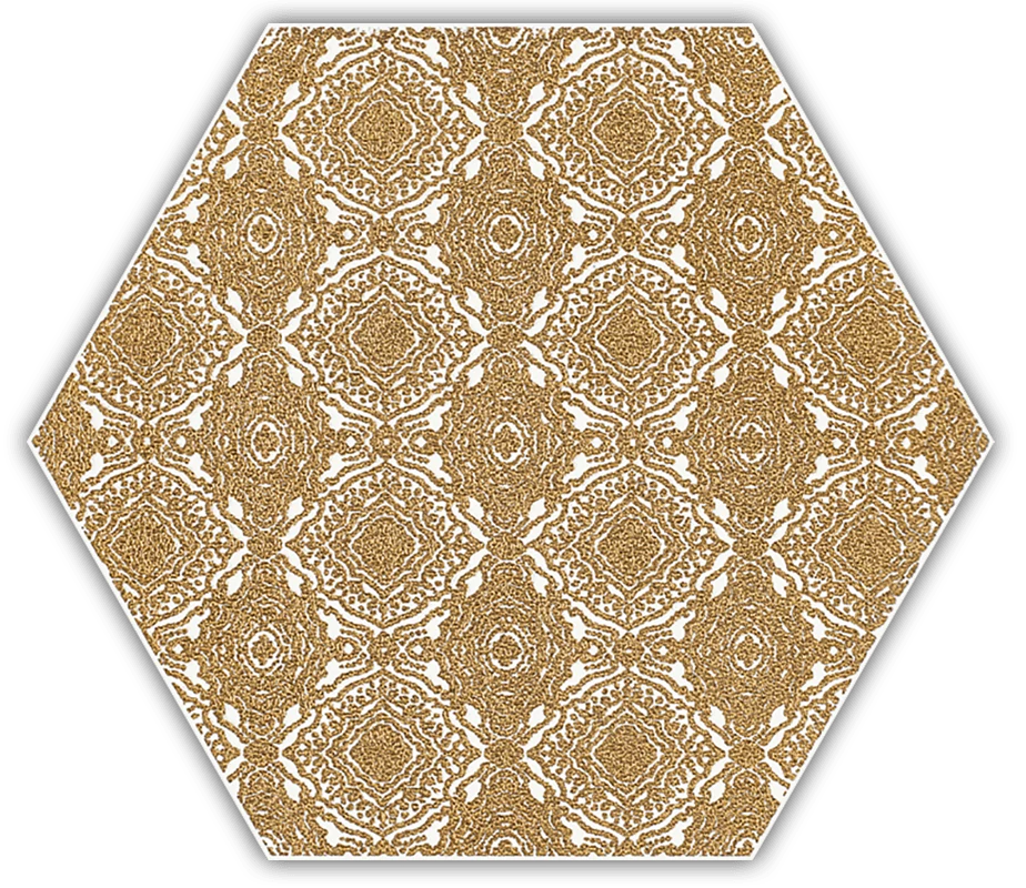 paradyz shiny lines gold hexagon inserto E 19,8x17,1 cm