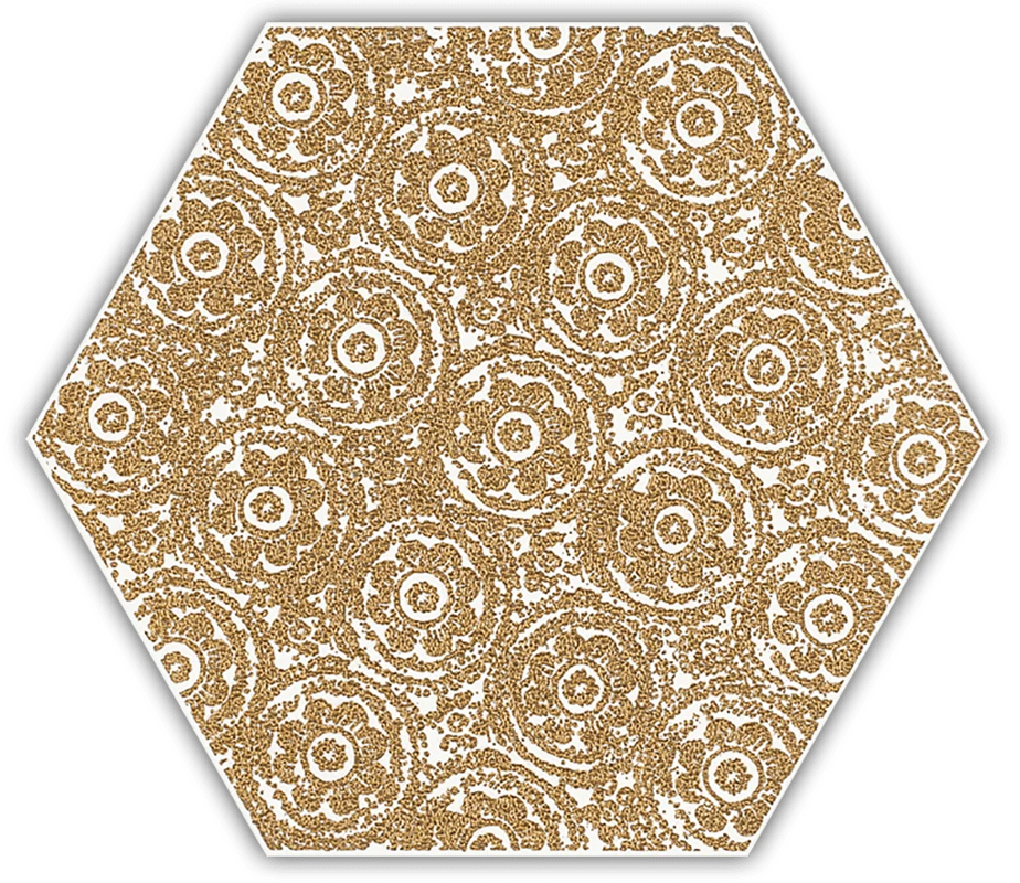 paradyz shiny lines gold hexagon inserto F 19,8x17,1 cm