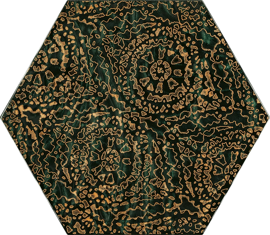 paradyz urban colours green inserton hexagon A 19,8x17,1 cm