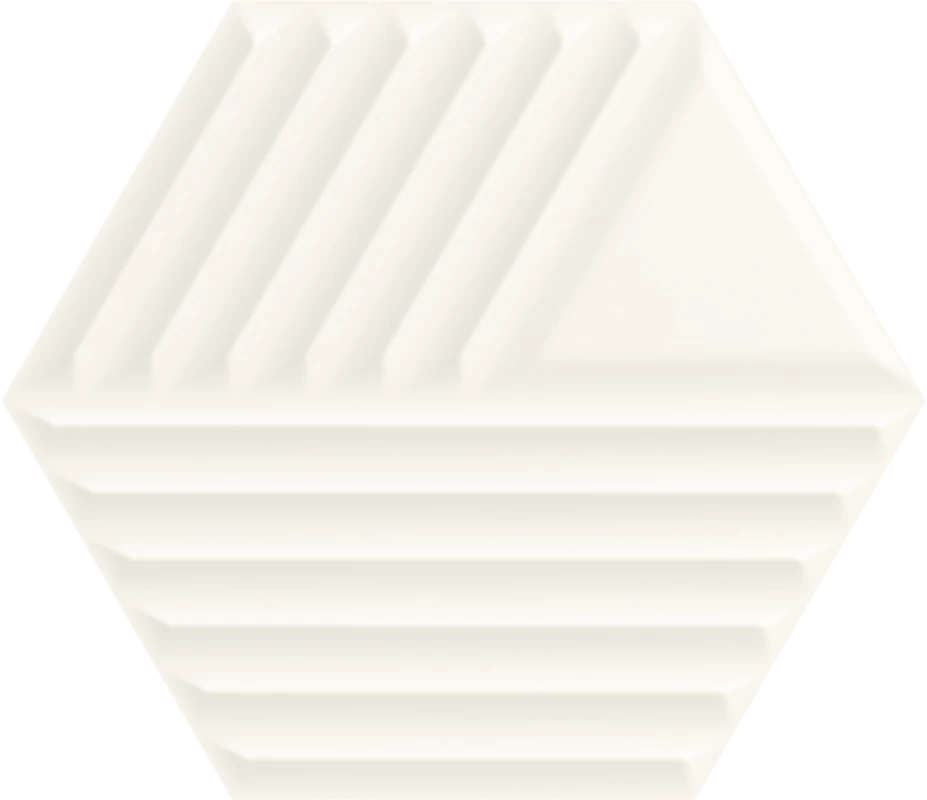 paradyz woodskin bianco hexagon sturcture C 19,8x17,1 cm