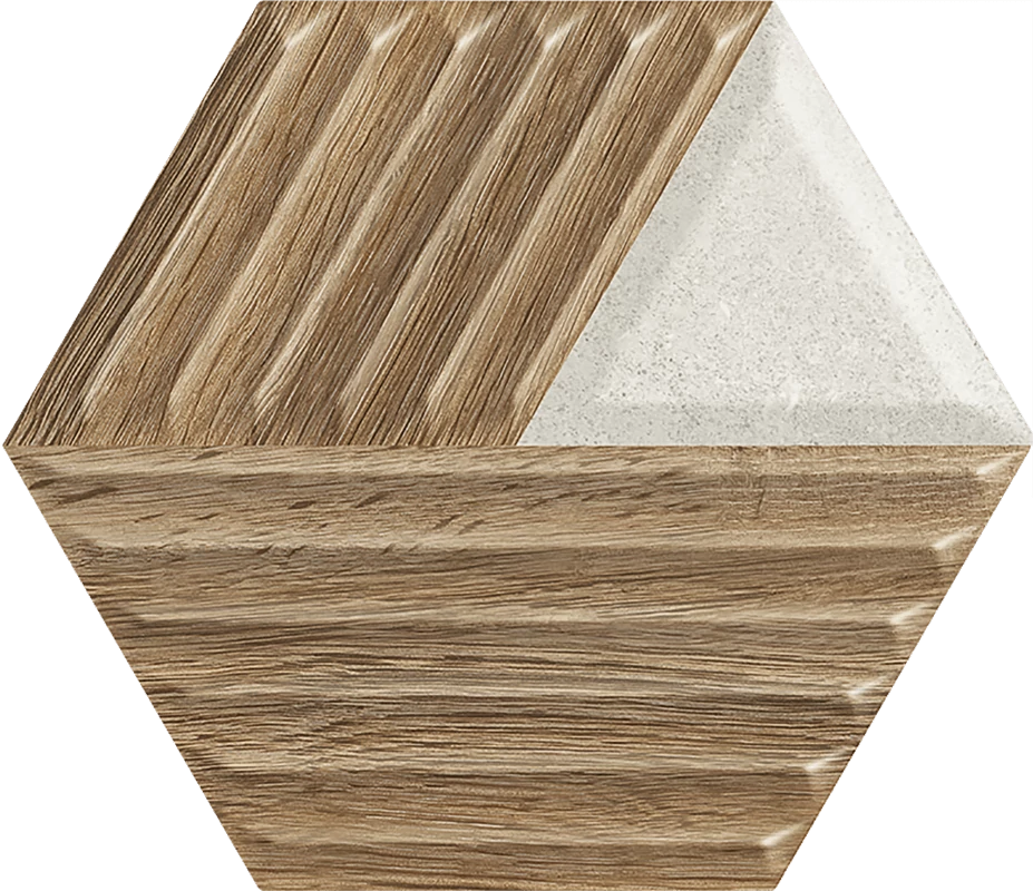 paradyz woodskin mix hexagon sturcture C 19,8x17,1 cm