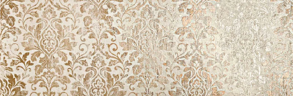 ragno cocciopesto decoro opera avorio R6TN 40x120 cm