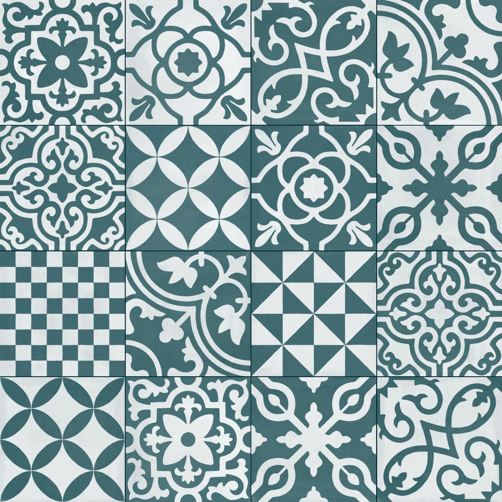 ragno contrasti decoro mix ottanio R7H4 20x20 cm