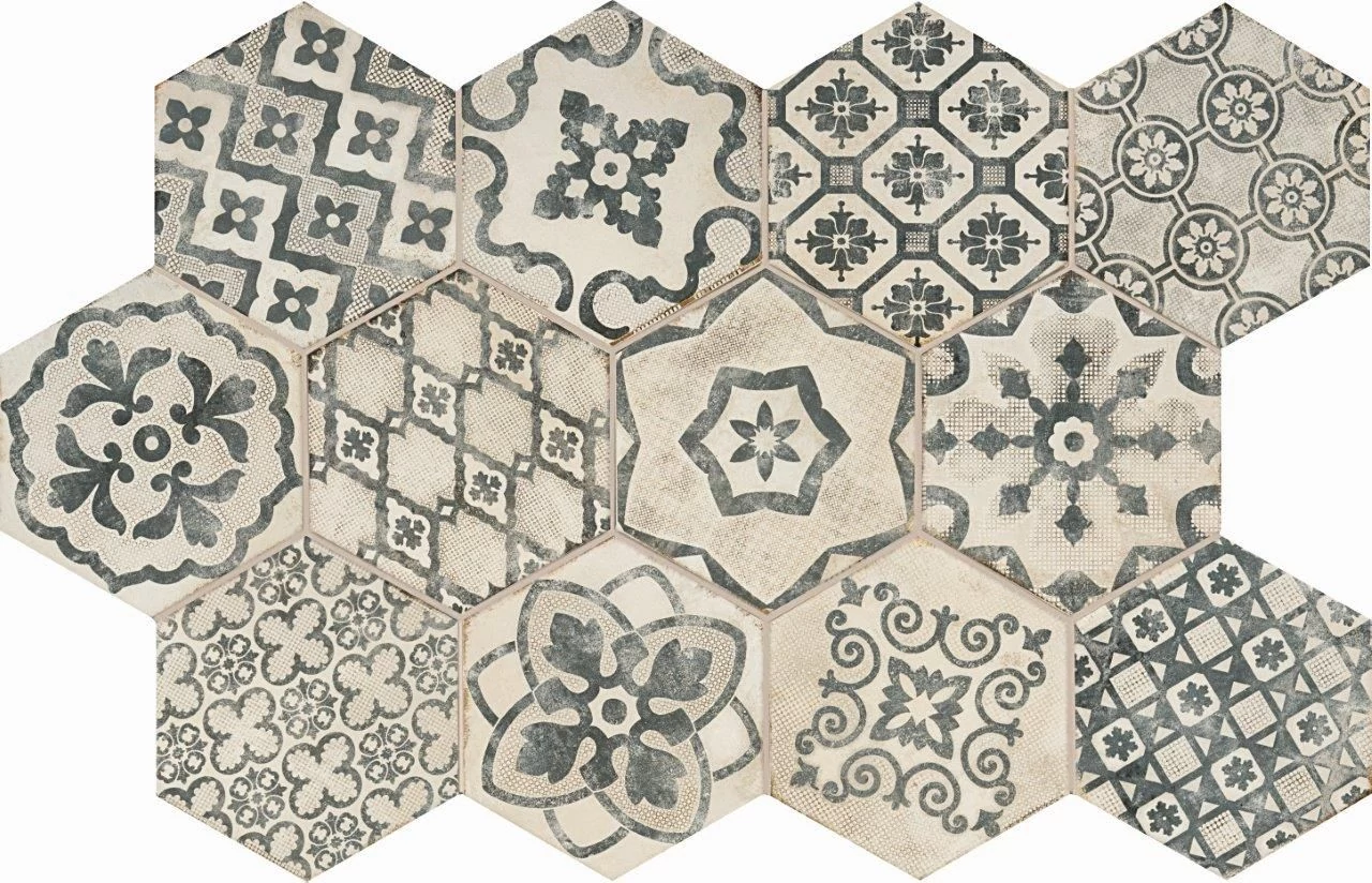 ragno eden esagona decoro romance cotone RGL3 18,2x21 cm