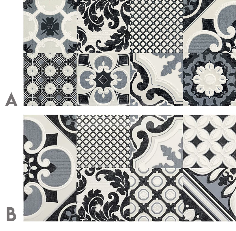 ragno fantasy bianco decoro vintage csempe R02P 30x60 cm