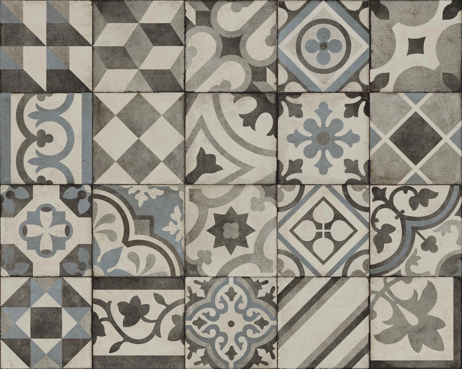 ragno ottocento decoro mix talco RFFX 20x20 cm
