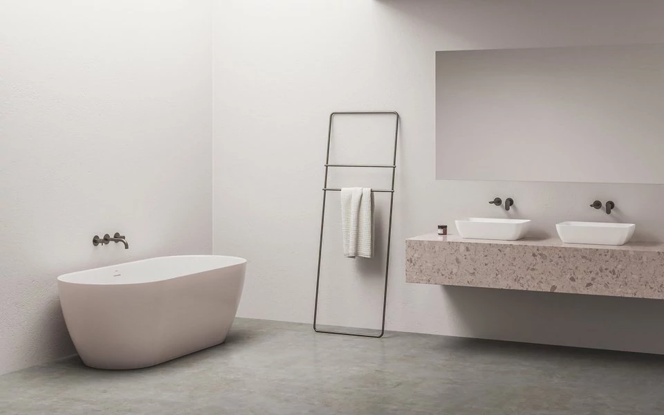 ravak freedom o tec térbenálló akrilkád 170x77 alabaster pink, fehér lefolyóval