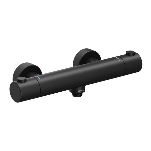 ravak puri black fekete fali termosztátos zuhanycsaptelep, pu 033.20/150