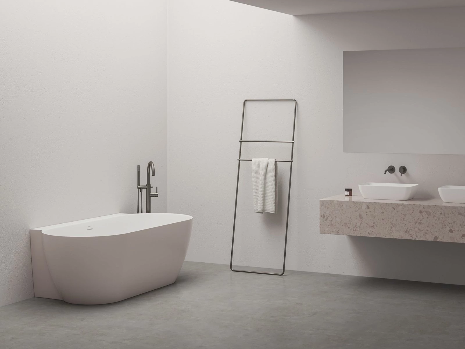 ravak freedom wall II tec térbenálló akrilkád 170x87 fehér/ alabaster pink, króm lefolyóval