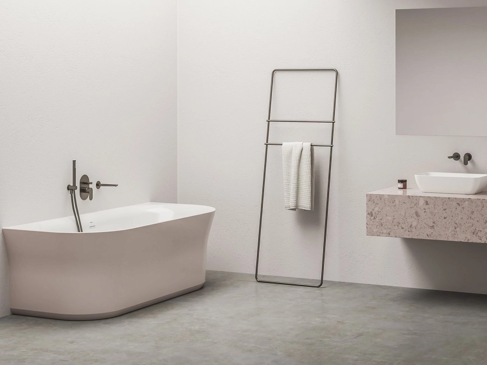 ravak ypsilon wall térbenálló akrilkád wall 178x86 fehér, alabastert pink, fehér túlfolyóval