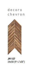 rondine sherwood chevron decoro mahogany 24x50 cm