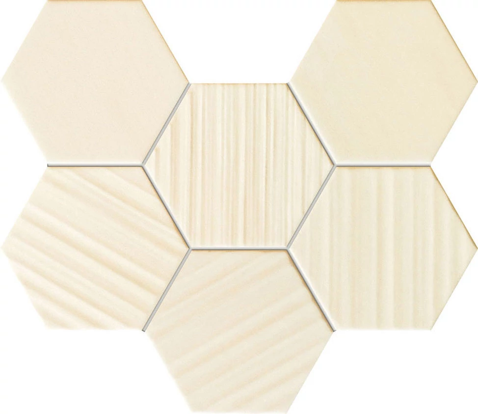 tubadzin horizon hex ivory 29,8x22,1 cm