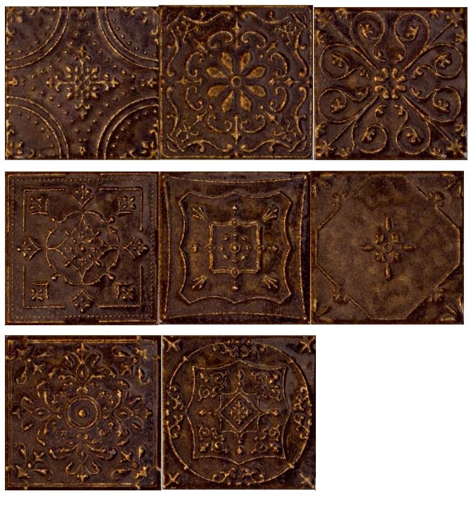 tubadzin Tinta brown dekor 14,8x14,8 cm