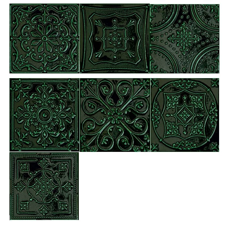 tubadzin Tinta green dekor 14,8x14,8 cm