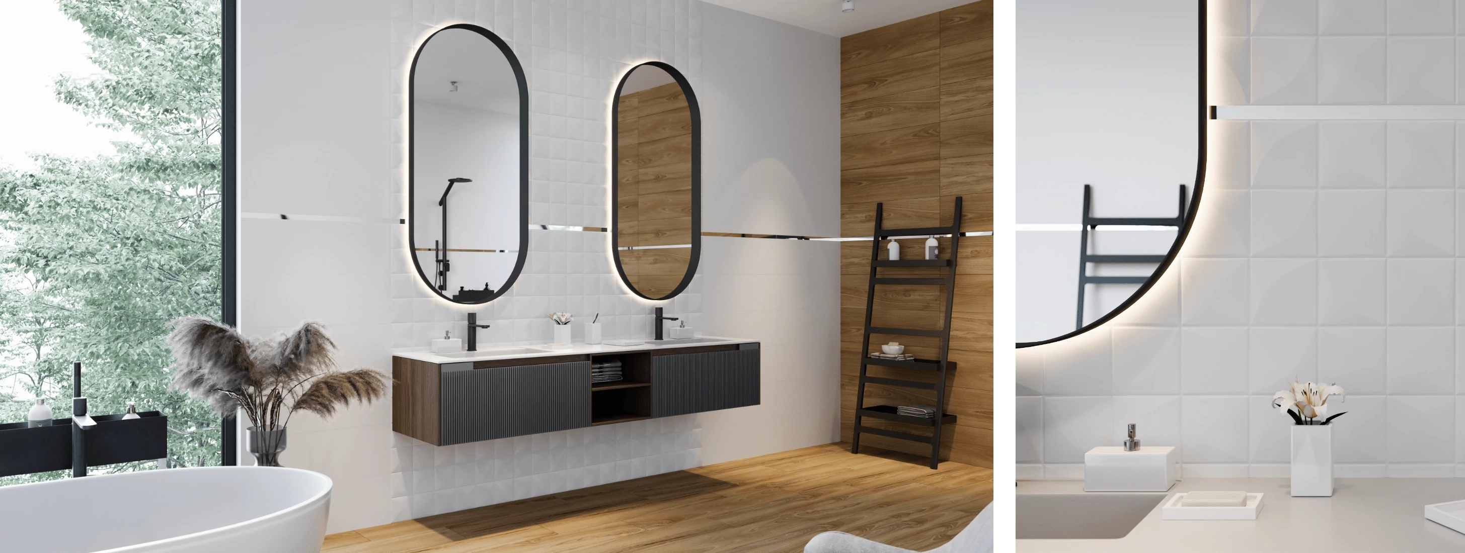 valore quadra white mat csempe 25x75 cm