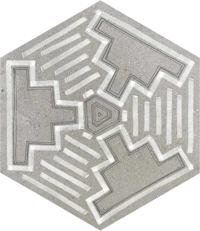 vives rift hexagono igneus cemento 23x26,6 cm