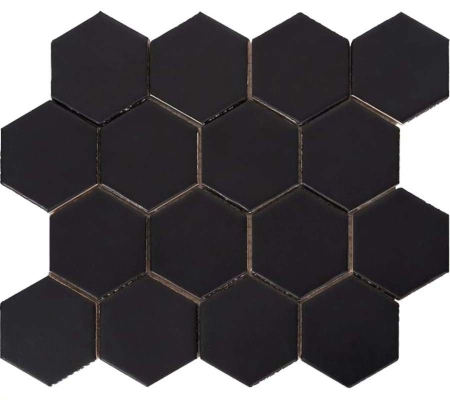 amadis art decó black matt csempe 32x28 cm