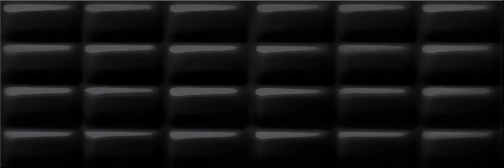 cersanit black glossy pillow csempe 25x75 cm