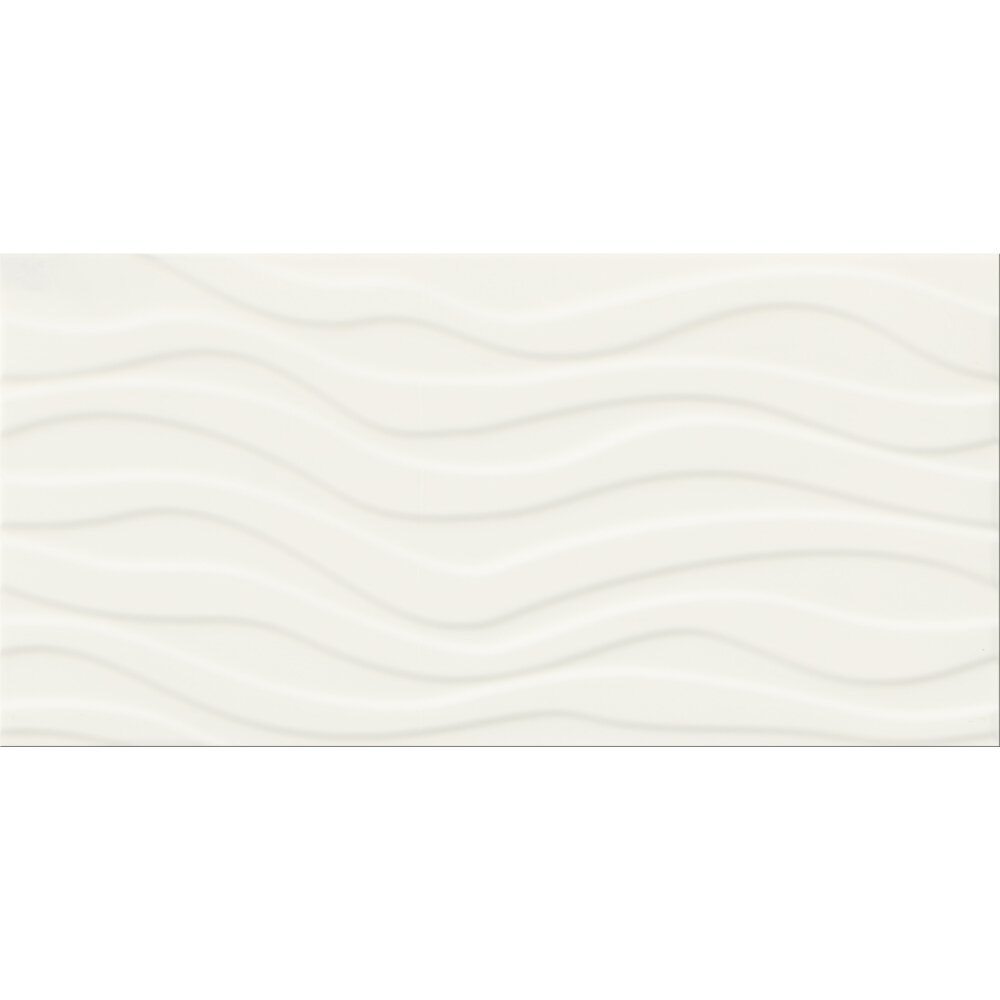 cersanit blanka PS610 white lines sturcture matt csempe 29,7x60 cm