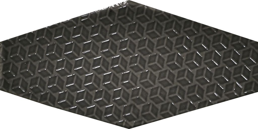 cifre viena hex antracita fényes dekor csempe 10x20 cm
