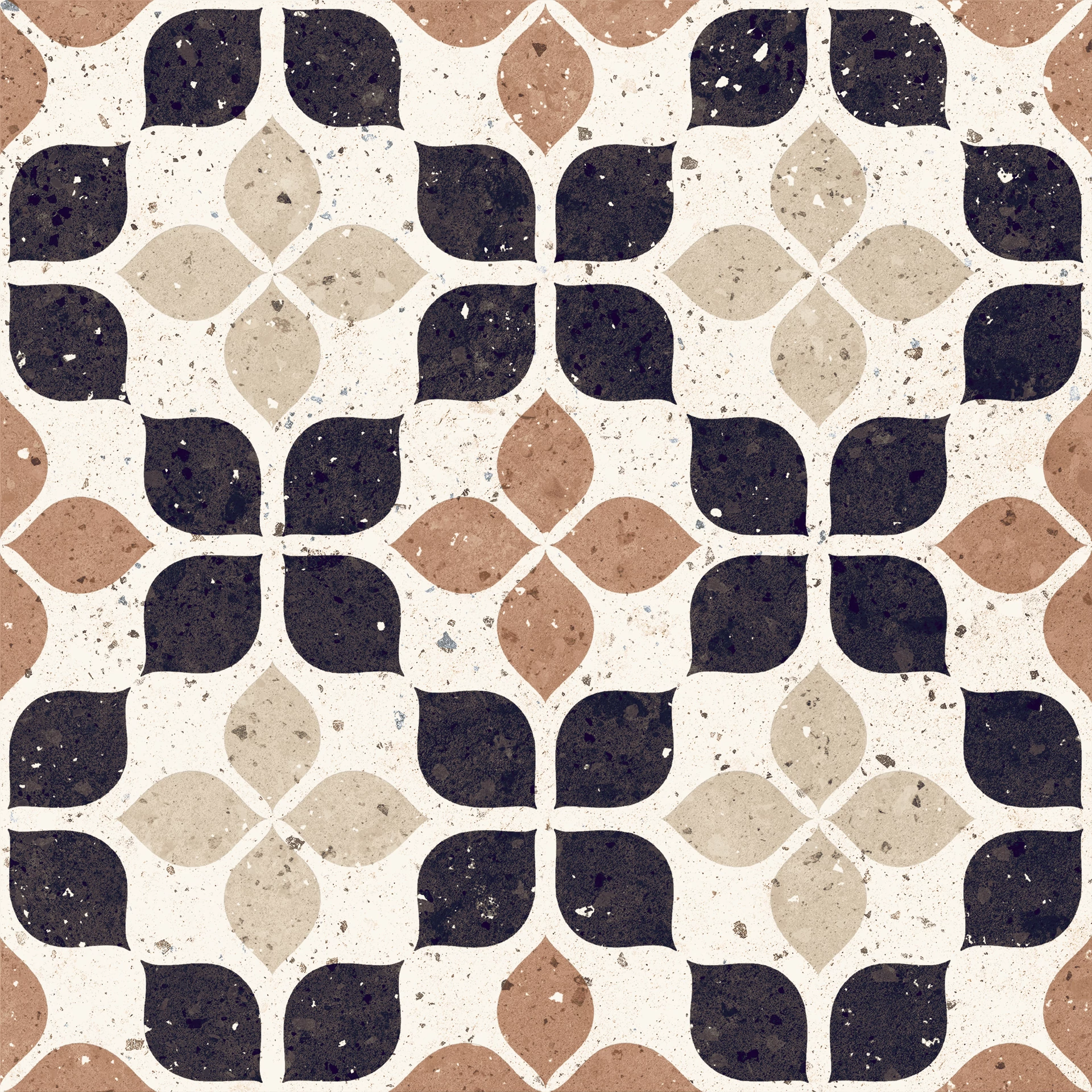 delconca frammenti FR6 terracotta fiore 20x20 cm