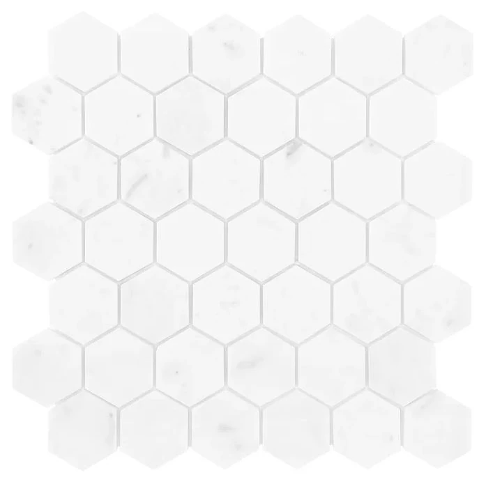 dunin black&white carrara white hexagon 48 glossy 29,8x30,2 cm