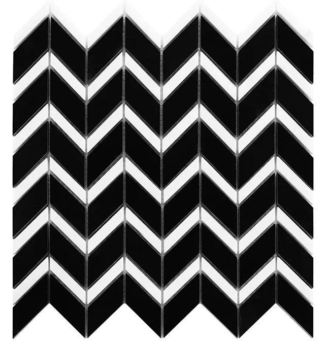 dunin black&white pure black chevron mix 31x30,5 cm