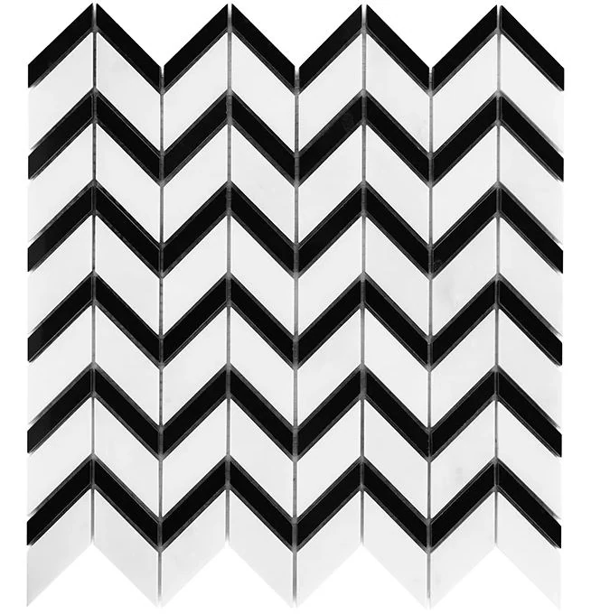 dunin black&white chevron mix glossy 31x30,5 cm