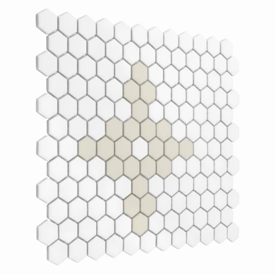 dunin mini hexagon floret matt 30x26 cm