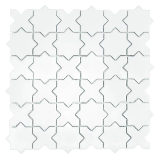 dunin star & cross white matt 30,2x30,2 cm