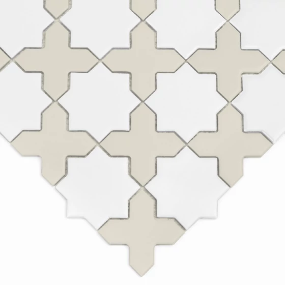dunin star & cross white mix matt 30,2x30,2 cm