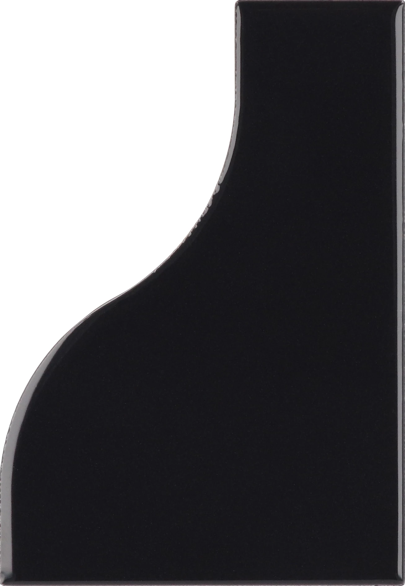 equipe curve black gloss csempe 8,3x12 cm
