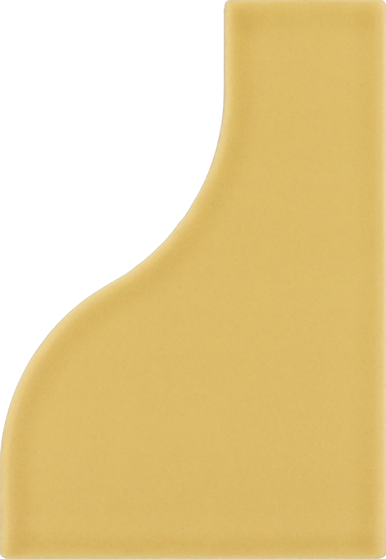 equipe curve yellow matt csempe 8,3x12 cm