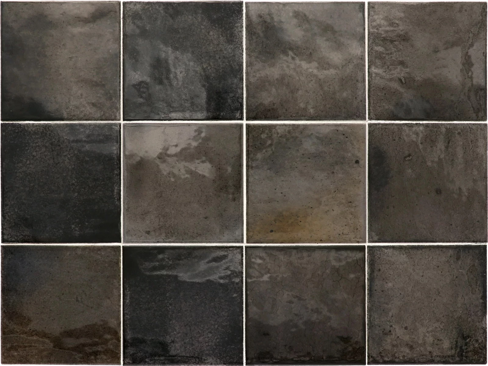 equipe hanoi arco black ash csempe 10x10 cm