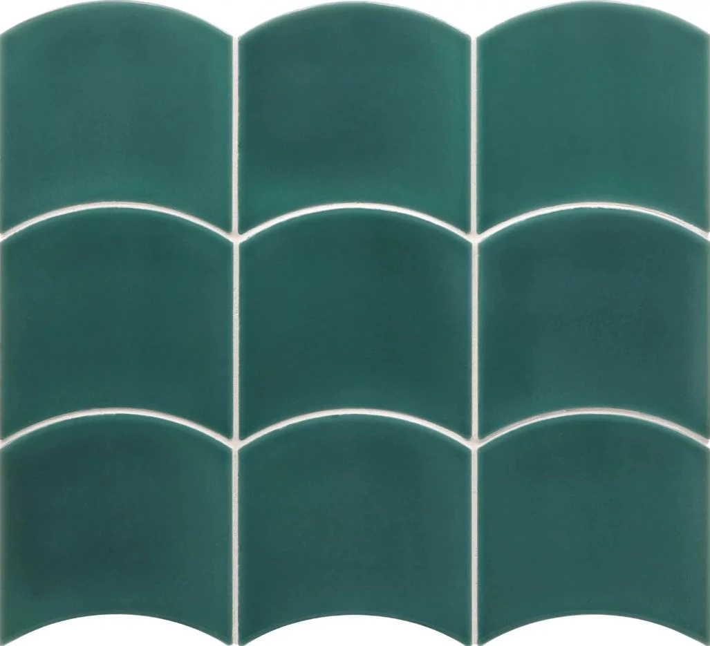 equipe wave teal grassy gloss csempe 12x12 cm
