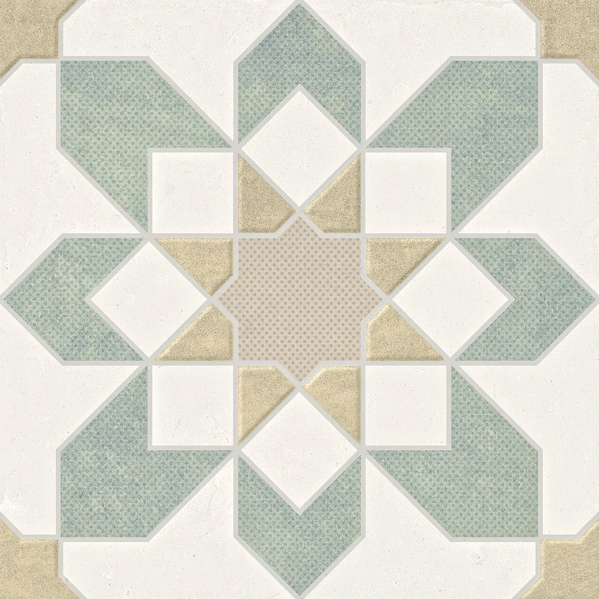 harmony doha green flower 22,3x22,3 cm