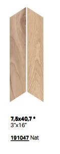 la fabbrica honey wood chevron mix nat 7,5x40,7 cm 